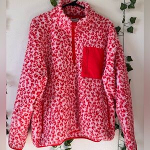 Red + Pink Leopard Pull Over